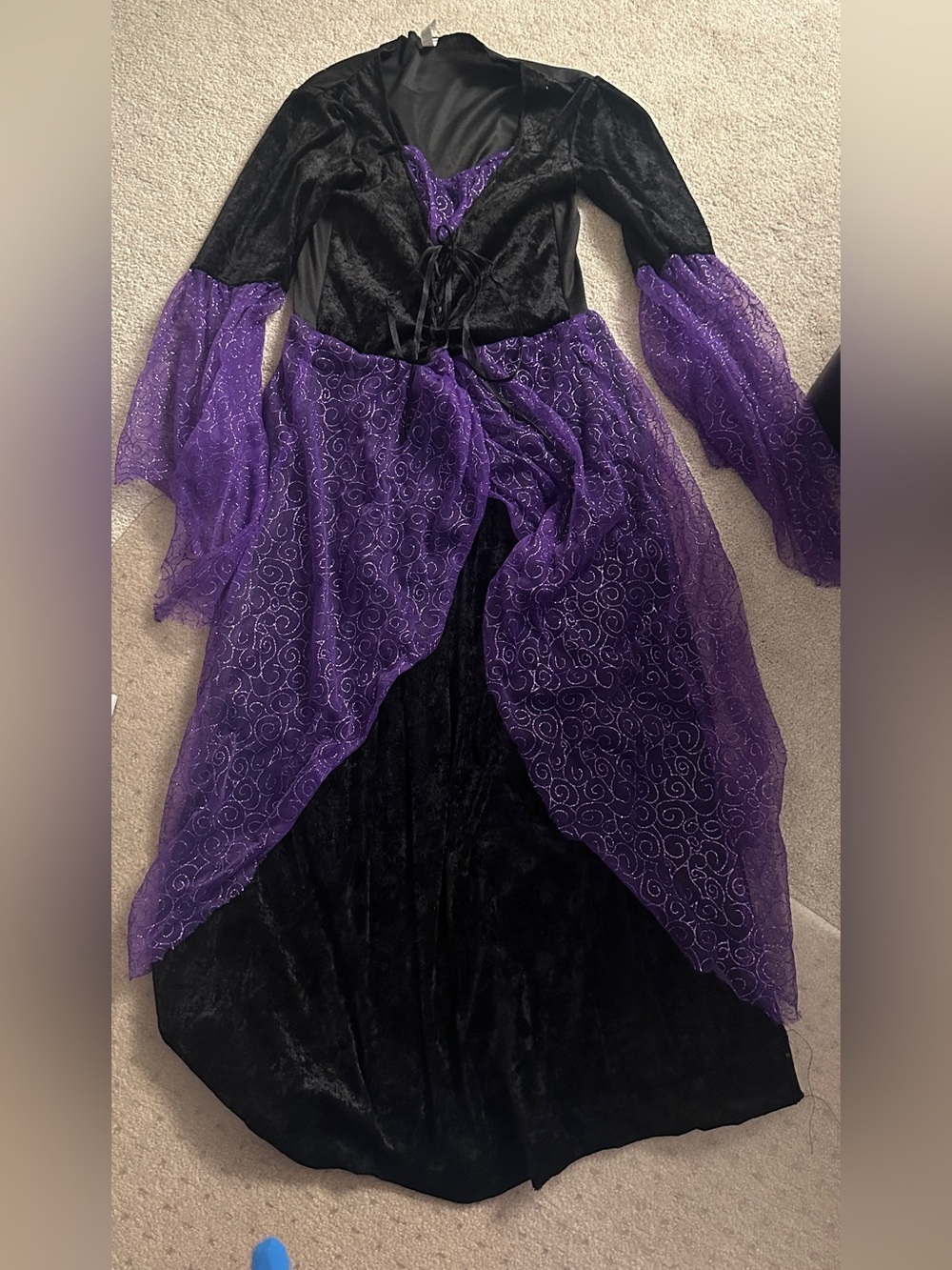 Kids Black and Purple Witch’s Costume Dress